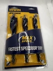 Irwin Speedbor Max Wood Drill Bit Set 3041003, Piece, 5/8", 3/4" & 1" New. Price: $17.00.