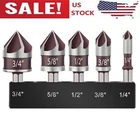 5PCS 1/4" Shank Hss Countersink Drill Bit 82 5-FLUTE Cobalt M35 Chamfer Cutter New. Price: $8.99.