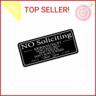 Maoerzai No Soliciting Sign For House/office, Thick Acrylic Self-adhesive Modern New. Price: $13.64.