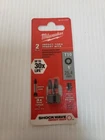 Milwaukee Tool Shockwave Impact Torx T-10 T10 Insert Drill Bits 1" Set Of 2 New. Price: $10.16.