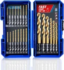 22 Pieces Hex Shank Drill Bit Set For Impact Driver, Hss Twist Titanium New. Price: $52.57.
