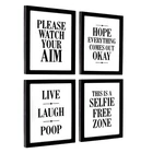 Excello Global Products Framed Wooden Bathroom Humor Signs : Decor For Home, ... New. Price: $36.10.