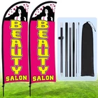 Hahafelt 2 Sets Beauty Salon Feather Flag Banner For Business 7FT Advertising... New. Price: $66.39.