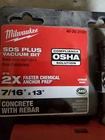 Milwaukee 48-20-2102 Sds+ Vac Bit 7/16" X 7-7/8" 13" New. Price: $29.00.