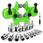 Diamond Hole Saw Kit 17PCS Tile Drill Bits Set W/ Double Suction Cups For Glass New. Price: $57.21.