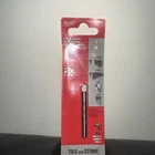 Milwaukee 1/4 Carbide Tipped Bit For Stone, Granite, Ceramic & Glass 48-20-8992 New. Price: $11.50.