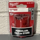New Milwaukee 49-56-5625 1-3/8" 35MM Diamond Max Hole Saw Told Stone Porcelain. Price: $20.00.