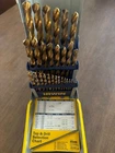 Irwin 3018003 29-PIECE Titanium Nitride Coated Index Drill Bit Set Metal Case Used. Price: $79.95.