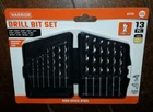 13PC Drill Bit Set With Case: Round Shank -high Speed Steel- Item #61723 New. Price: $12.99.