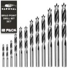Narwhal Brad Point Wood Drill Bit Set (12 Pack With Storage Case - 1/8" 1/... New. Price: $21.41.