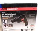 Drillmaster 3/8 Variable Speed Reversible Corded - New. Price: $15.00.