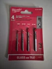 Milwaukee Glass And Tile Drill Bit Set Piece (48-20-8988) Open. Price: $12.00.