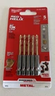 (5) New Genuine Milwaukee 1/4 Hex 1/8" Drill Bit 48-89-4655 Red Helix. Price: $17.49.