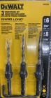 Dewalt 3-PIECE Countersinks & Tapered Pilot Hole Drill Bits Set For Wood: DW2535 New. Price: $21.20.