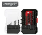 Hyper Tough 15-PIECE Black Oxide Coating Drill Bit Set For Wood Metal Plastic New. Price: $7.50.