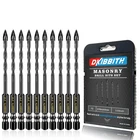10 Pcs 3/16" Masonry Concrete Drill Bit Set For Tile Brick Glass Plastic Wood, New. Price: $32.99.