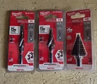 Milwaukee Step Drill Bits Pack Set #1 #3 #5 New. Price: $89.99.