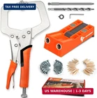Pocket Hole Jig System Kit, Screw With 11 Inch Clamp, Square Driver B New. Price: $47.23.