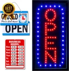 Vertical Led Open Sign With Flashing Mode Business Hours Closed Display New. Price: $43.16.