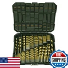 Peak-cut 230PCS Hss Twist Drill Bit Set Jobber Length Titanium Nitrided New. Price: $74.21.