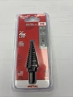 Milwaukee (48-89-9204) Jam-free Step Drill Bit #4 Metal Brand New. Price: $19.95.