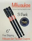 Lot Of 3 Milwaukee Shockwave 6" Impact Duty Magnetic Insert Bit Holder Extension New. Price: $18.99.