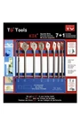Tg Tools 1/4" Hex Shank Kik Spade Drill Bit Set 7 Piece +1 Combo As Seen On Tv New. Price: $21.95.