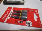 Milwaukee Tool Shockwave 1-7/8" Mag Nutdriver 5/16" Qty 3 New. Price: $12.00.