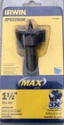 Speedbor Max 3046008 Self-feed Wood Bit, 1-1/2 In Dia 5 Oal, Carbon Steel, New. Price: $34.99.