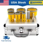 Highdril 7PCS/BOX Diamond Drill Bit Set How Saw For Porcelain Tile Aluminum Case New. Price: $92.59.