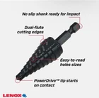 Lenox 30883-VB3 Vari-bit 1/4-INCH To 3/4-INCH Step Drill With 3/8-INCH Shank New. Price: $18.95.