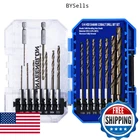 Sinyeenglon Hex Shank Cobalt Drill Bit Set 16PCS 1/16"-3/8", M35 Hss Twist Impac New. Price: $39.00.