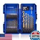 Jefe Hex 24 Pc Shank Drill Bit Set Impact Driver Hss Titanium 1/16"-1/2" New. Price: $84.14.