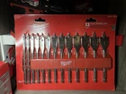 Milwaukee 48-27-1520 13 Piece Flat Boring Bit Set New. Price: $36.99.
