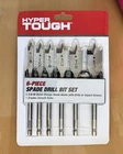 Hyper Tough 6 Piece Spade Drill Bit Set 1/4 Quick-change Shank New. Price: $6.99.