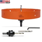8-1/8 Hole Saw With Arbor For Wood And Plastic Cutting, 152MM Bi-metal New. Price: $42.81.