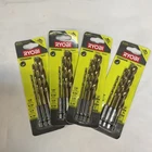 Ryobi Speedload+ Titanium 4-PIECE Hex Shank Drill Bit Tool Set AR1860G Lot Of New. Price: $35.99.