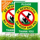 Please Be Respectful No Poop And Pee Thank You Sign, (2 Pack) Double Sided 9X12 New. Price: $19.30.