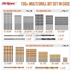 Hi-spec 130PC Drill Bit Set Hss Titanium & Brad Point New. Price: $61.59.