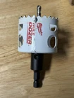 Milwaukee 2-1/4" Inch Hole Dozer Bi-metal Saw Carbide 49-56-9680 With Arbor Used. Price: $15.96.