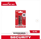 Milwaukee Shockwave Impact Duty Security Screw Driver Bit Set, 9-PC, 48-32-4620 New. Price: $11.70.