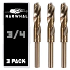 Narwhal 3/4 In Drill Bits - Pack M35 Cobalt, 135 Split New. Price: $59.24.
