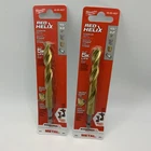 Milwaukee 48-89-4627 15/32" Shockwave Red Helix Titanium Drill Bit Set Of New. Price: $19.99.