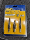 New Sealed Irwin 3-PIECE Unibit Kit, #10502ZR. Price: $60.00.
