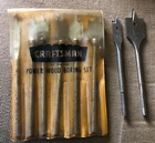 Craftsman Power Wood Boring Bits 3/8" - 1" Made Usa 2092 W/2 Extra Irwin Used. Price: $8.99.