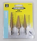 Performax Piece Step Drill Bit SET3/16 To 1/2 W/ 1/4 Hex Shank New Sealed. Price: $18.99.