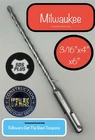 Milwaukee 3/16 In. X 2-CUTTER Sds-plus Hammer Drill Bit 48-20-8211 New. Price: $7.94.