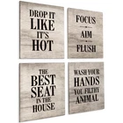 Excello Global Products Wooden Bathroom Humor Signs : Decor For Home, Restaur... New. Price: $31.92.