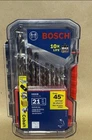 Bosch CO21B 21-PIECE Cobalt M42 Metal Drill Bit Set With Case New. Price: $72.49.