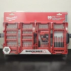 Milwaukee 99 Pieces! Shockwave Impact Duty Driver Bit Set 48-32-4088 New. Price: $42.76.